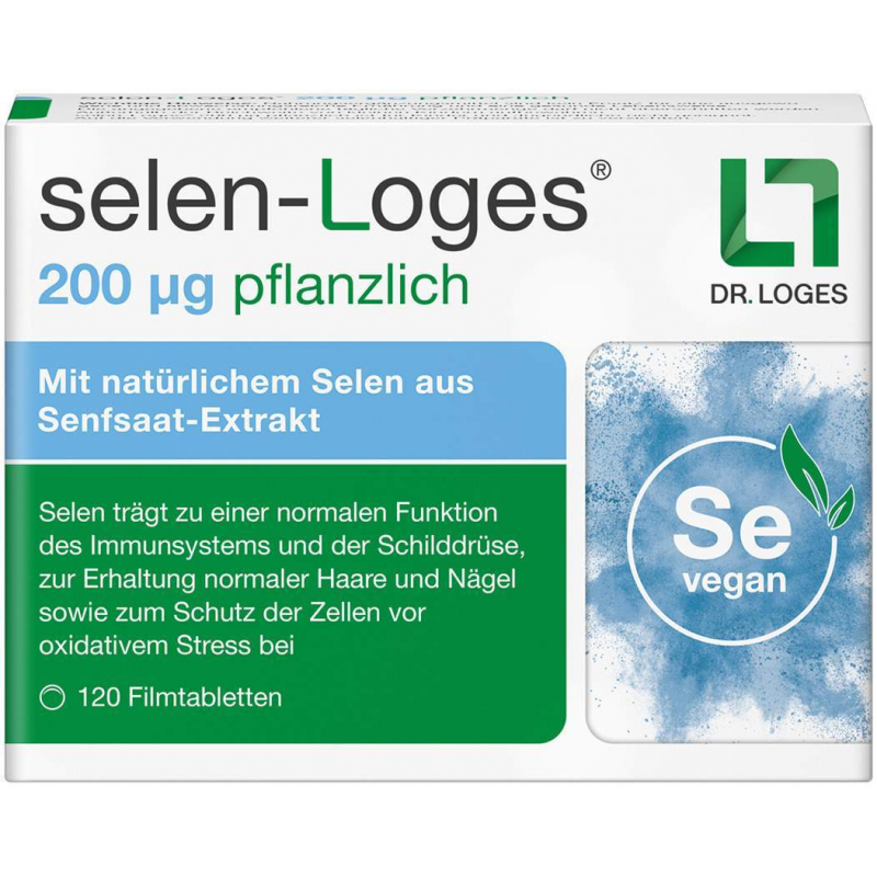 Selen-Loges 200 µg Pflanzlich 120 Filmtabletten