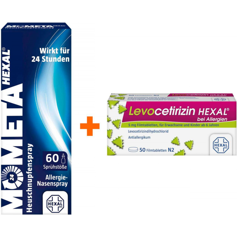 Mometahexal Heuschnupfenspray 50µg 60 Sprühstöße + Levocetirizin Hexal 50 Filmtabletten