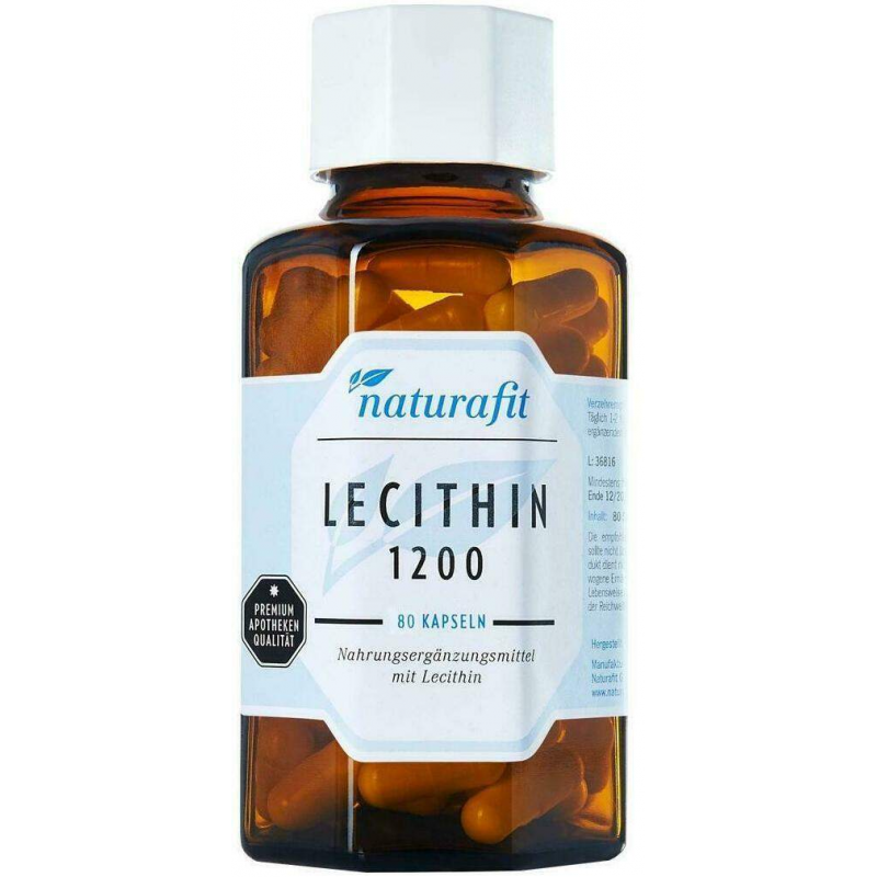 Naturafit Lecithin 1200 Kapseln 80 Stück