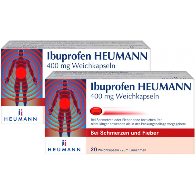 Ibuprofen Heumann 400 mg Weichkapseln 2 x 20 Stück