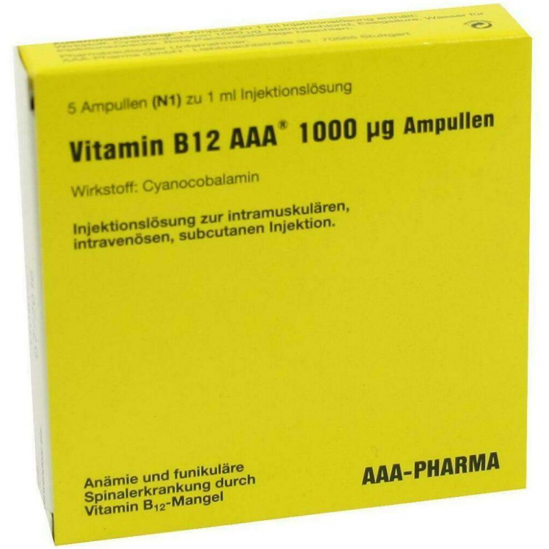 Vitamin B12 Aaa 1000 µg 5 X 1 ml Ampullen