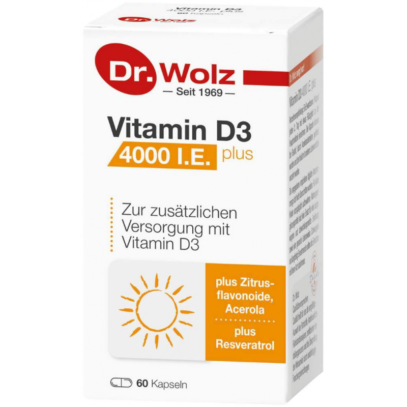 Vitamin D3 4000 I.E. Plus Kapseln 60 Stück