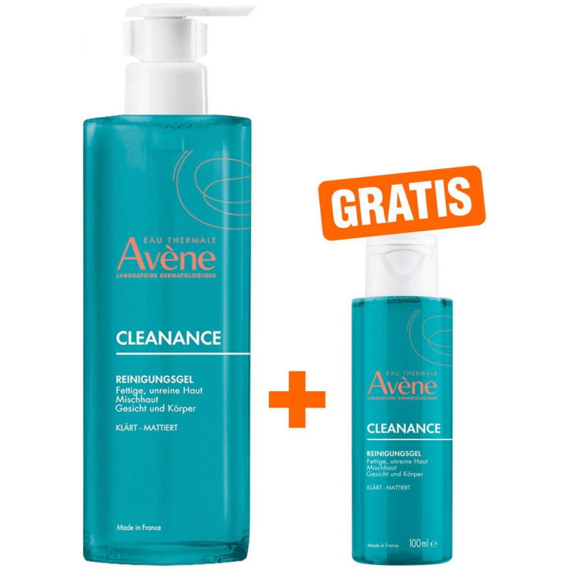 Avene Cleanance Reinigungsgel 400 ml + gratis Reinigungsgel 100 ml