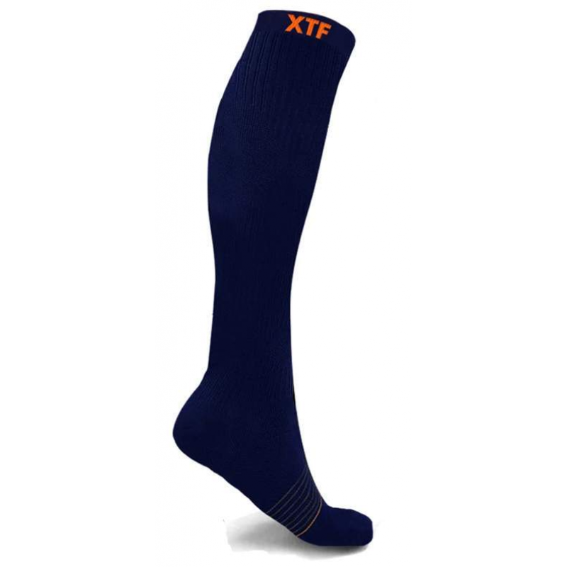 Stützende Kniestrümpfe, blau S-M Unisex, Gr.36-41