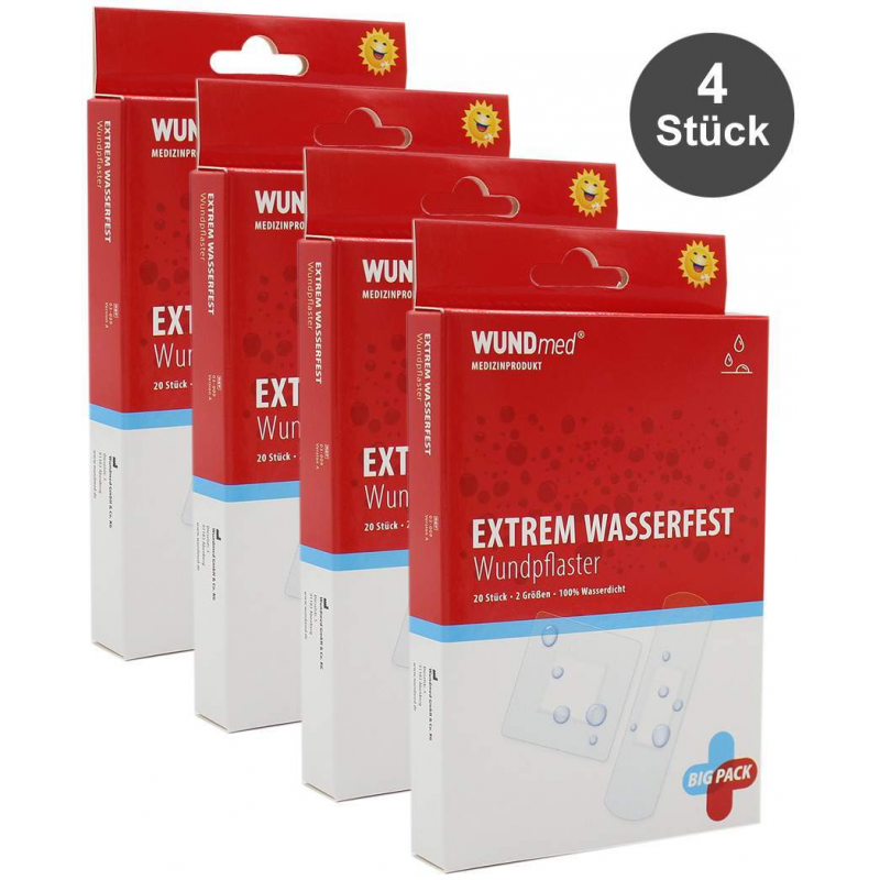 Pflaster extrem wasserfest 4 x 20 Stück