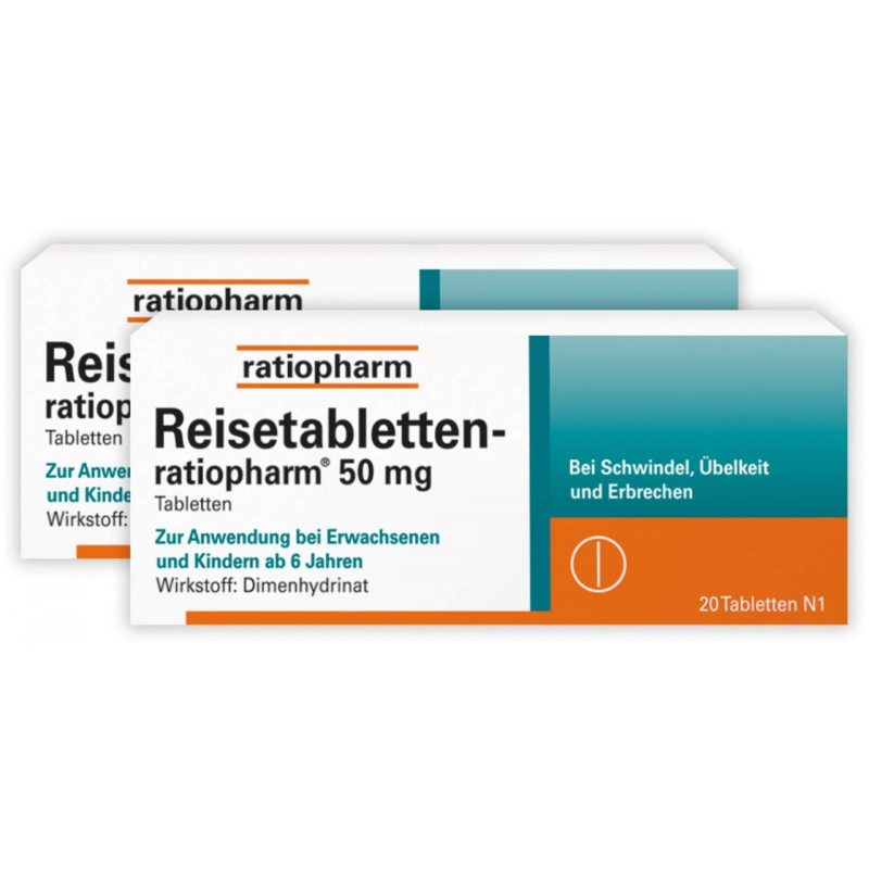 Reisetabletten ratiopharm 2 x 20 Tabletten