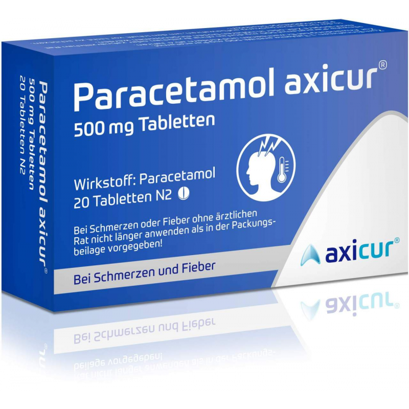 Paracetamol Axicur 500 mg 20 Tabletten