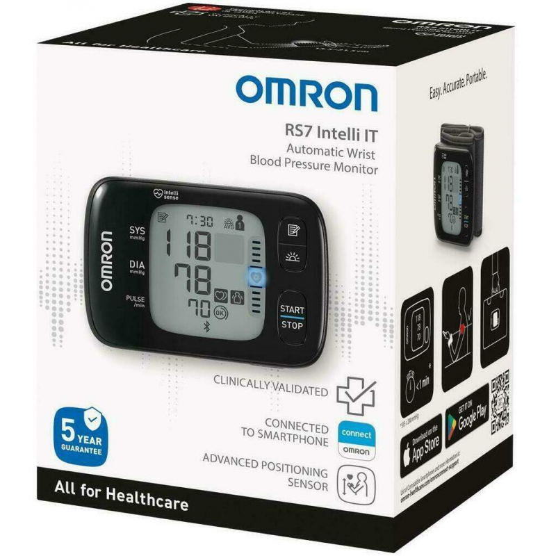 Omron Rs7 Intelli It Handgelenk Blutdruckmessgerät 1 Stück