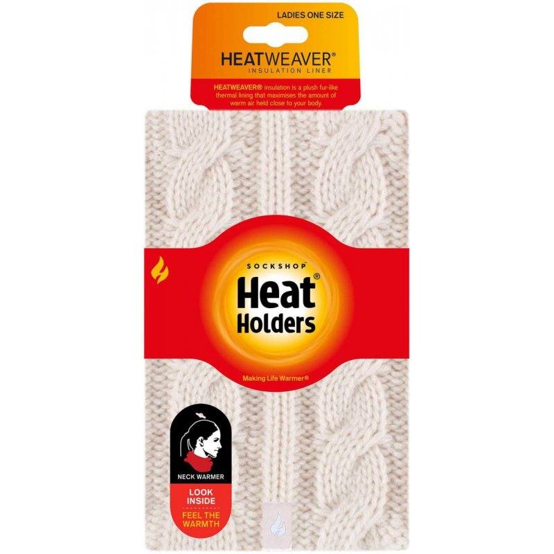 Heat Holders Thermo-Halswärmer mit Zopfmuster 1 Stück Beige