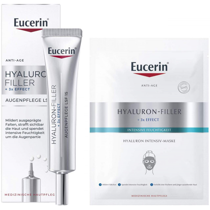 Eucerin Hyaluron Filler Augenpflege 15 ml + gratis Hyaluron Filler Intensiv Maske