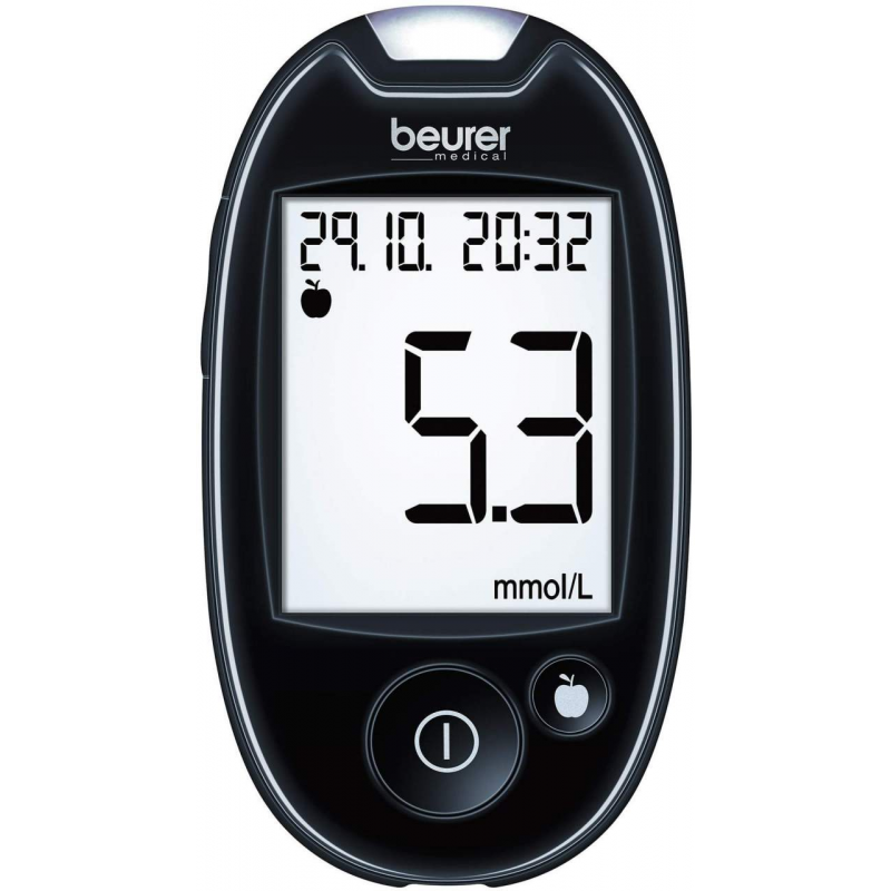 Beurer Gl44 Blutzuckermessgerät mmol je L schwarz