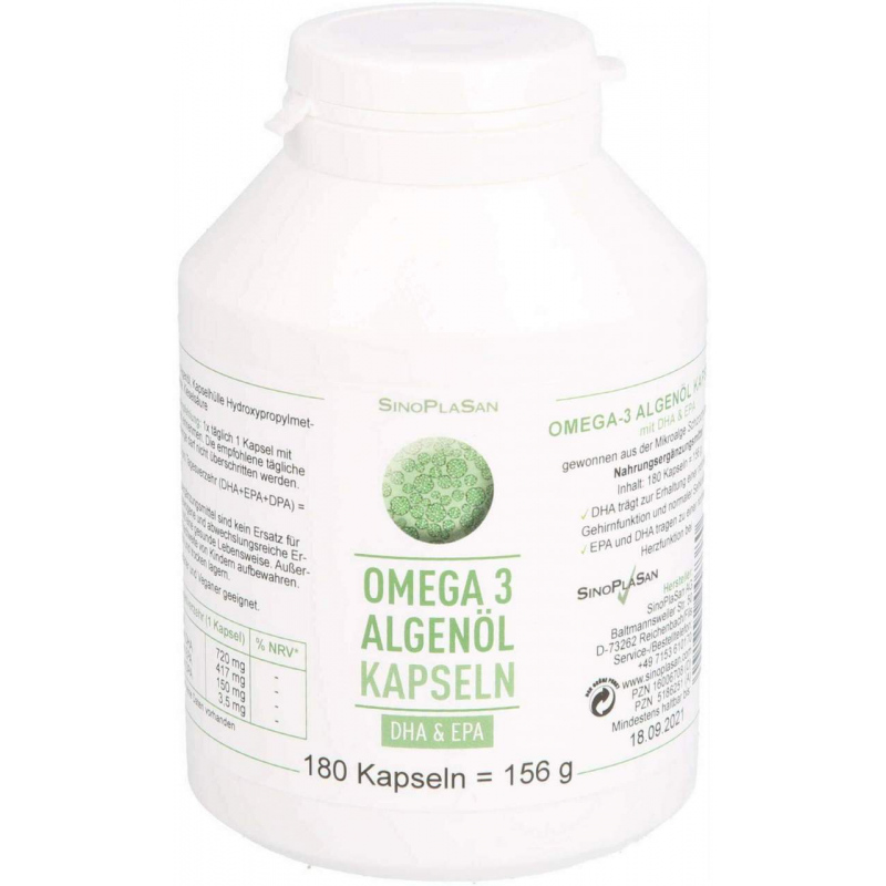 Omega-3 Algenöl Dha+epa 180 Kapseln