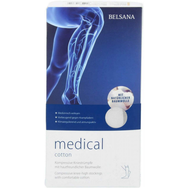 Belsana Med Cotton Ad Gr.L Gr. 42-44 Weiß 2 Stück
