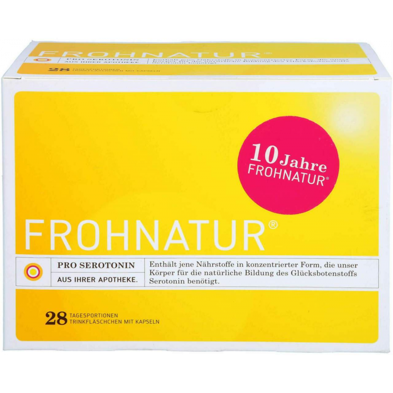 Frohnatur Pro Serotonin Trinkfläschchen Mit Kapsel 28 Stück