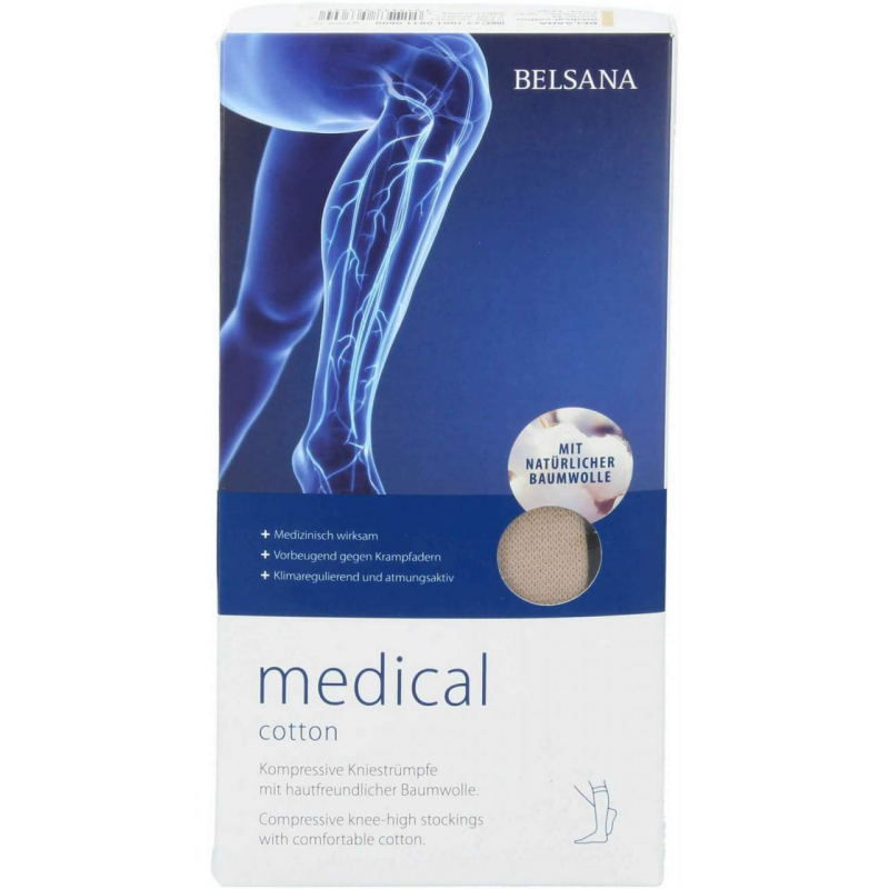 Belsana Med Cotton Ad Gr.L Gr. 45-47 Beige 2 Stück