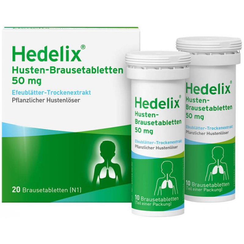 Hedelix Husten 20 Brausetabletten