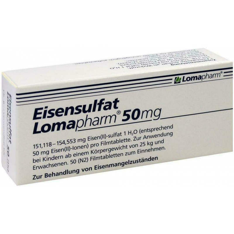 Eisensulfat Lomapharm 50 mg 50 Filmtabletten