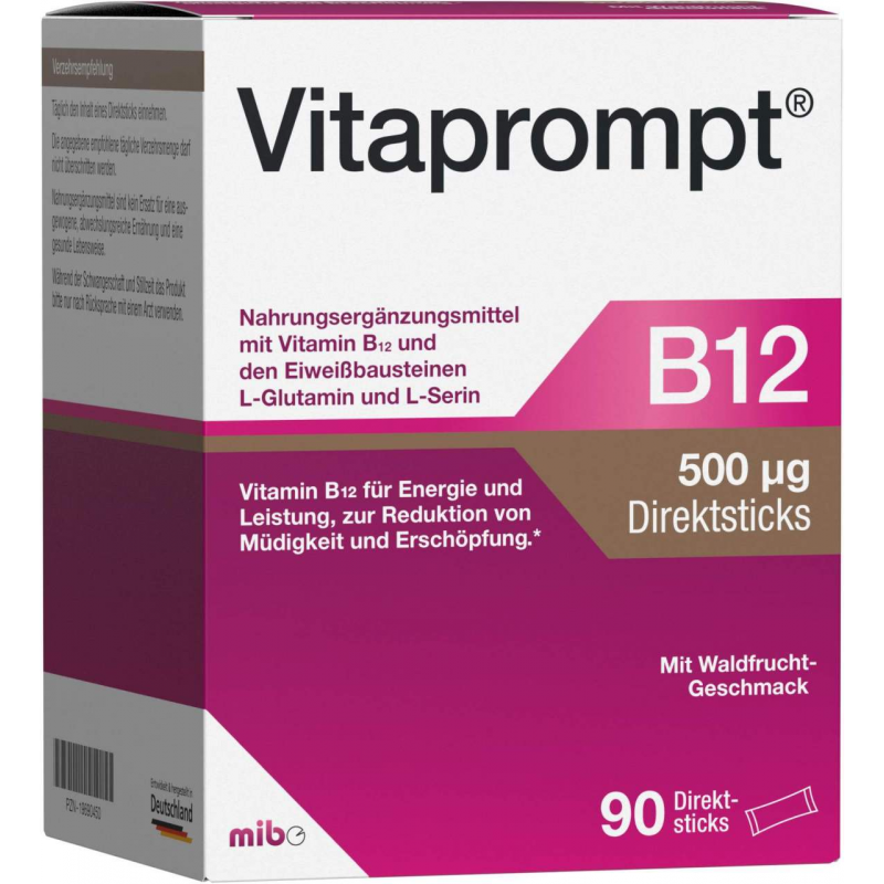 Vitaprompt B12 500 µg Direktsticks 90 Stück