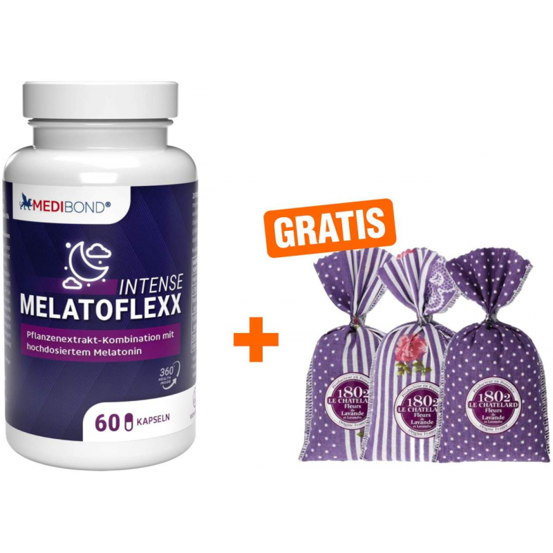 Melatoflexx Intense Medibond 60 Kapseln + gratis Lavendelblütensäckchen