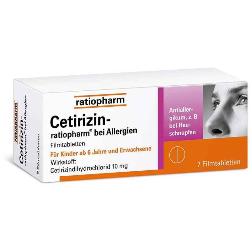 Cetirizin-Ratiopharm bei Allergien 7 Filmtabletten