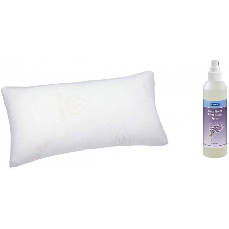 Ergobionik Visco Schaumstoff Kissen + gratis GuteNacht Lavendel Spray