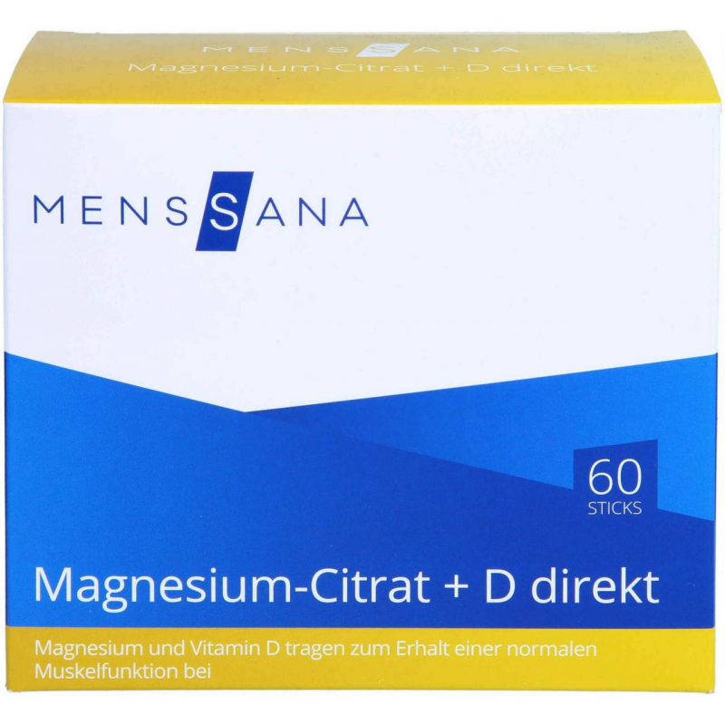 Magnesiumcitrat+d Direkt Menssana Pulver 60 Stück