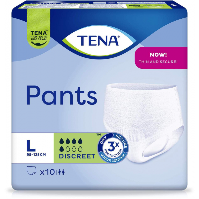 Tena Pants Discreet Inkontinenz Slip Größe L 95-125cm 10 Stück