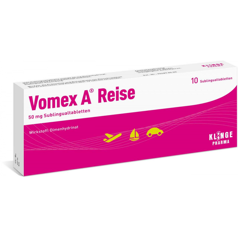 Vomex A Reise 50 mg Sublingualtabletten 10 Stück