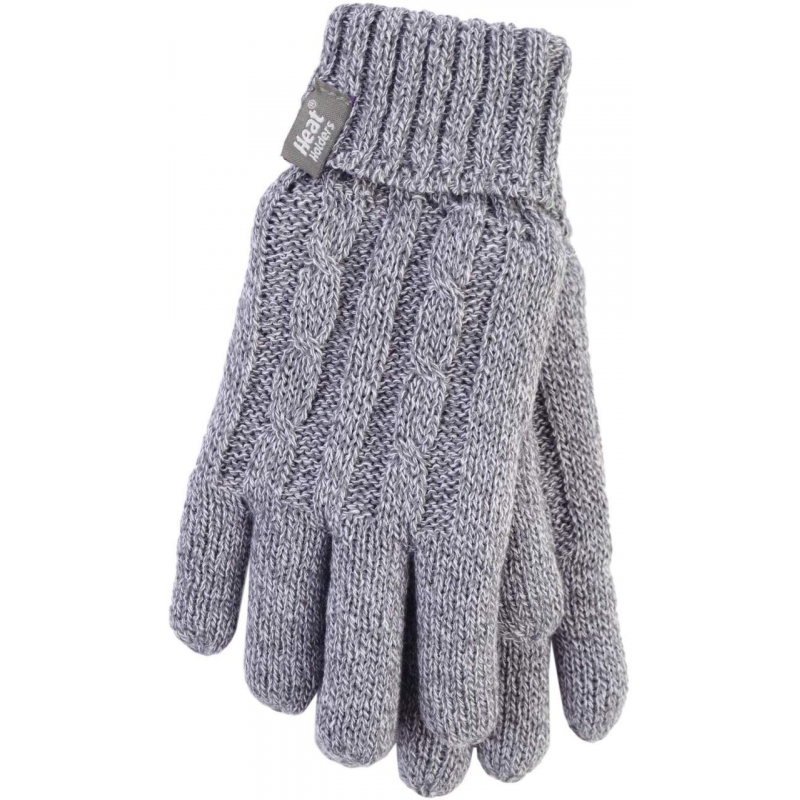 HeatHolders Damen Handschuhe grau meliert Größe S-M 1 Paar