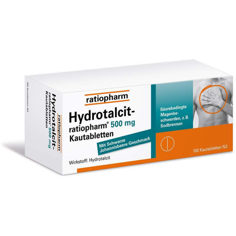 Hydrotalcit-ratiopharm 500 mg 100 Kautabletten