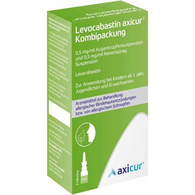 Levocabastin axicur Kombipackung 0,5 mg je ml 1 Stück