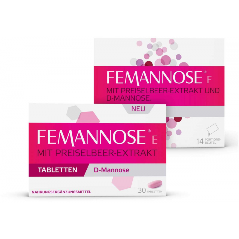 Femannose E Tabletten 30 Stück + Femannose F Granulat 14 Portionsbeutel