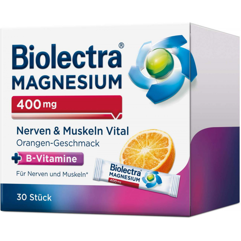 Biolectra Magnesium 400 mg Nerven & Muskeln Vital 30 Beutel