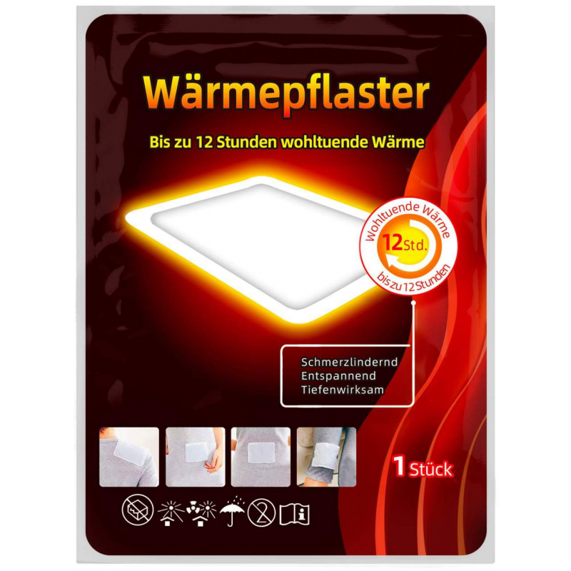 Wärmepflaster mit 12h Wärme1 Stück, 13 x 10 cm