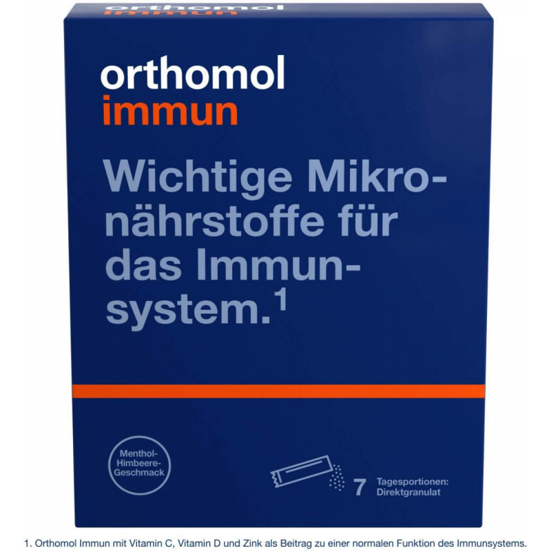 Orthomol Immun Direktgranulat Himbeer-Menthol 7 Beutel