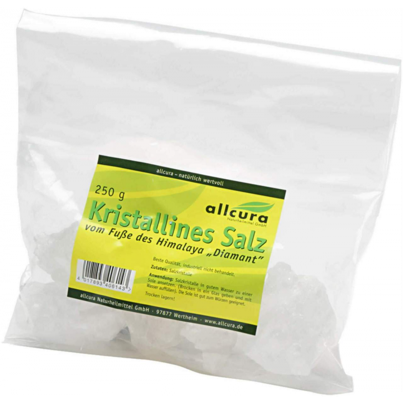 Kristallines Diamant Salz V.Fuße D.Himala.Grob 250 G Salz
