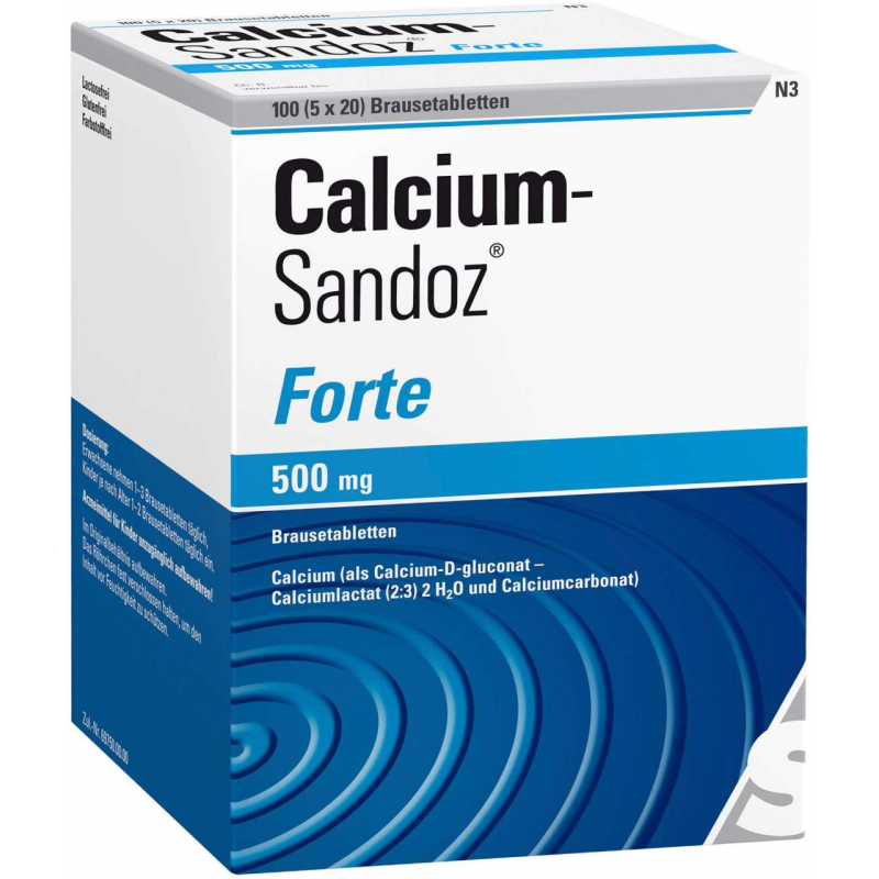 Calcium Sandoz forte 5 X 20 Brausetabletten