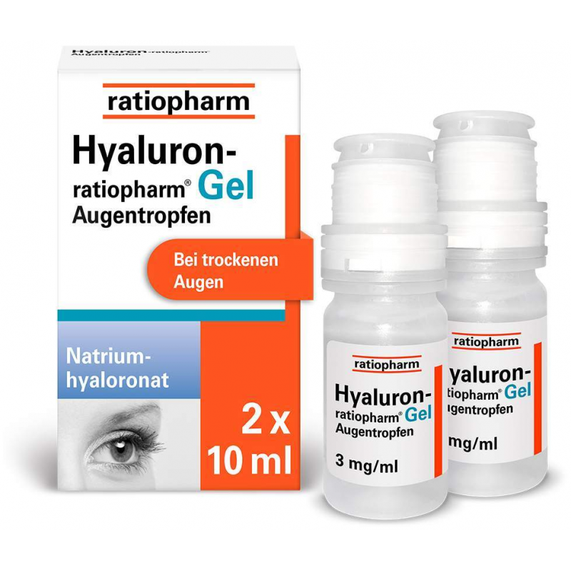 Hyaluron-ratiopharm Gel 2 x 10 ml Augentropfen