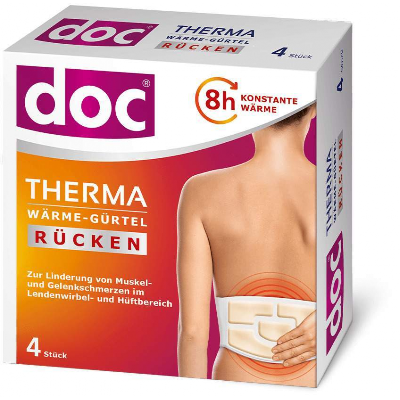 Doc Therma Wärme-Gürtel Rücken 4 Stück