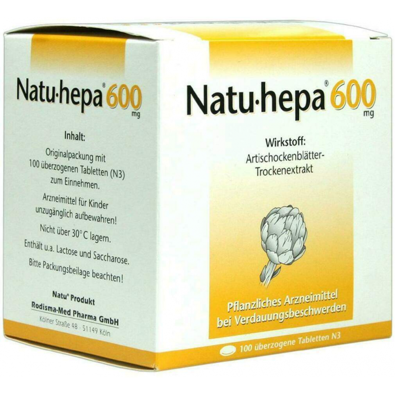 Natu Hepa 600 mg 100 Überzogene Tabletten