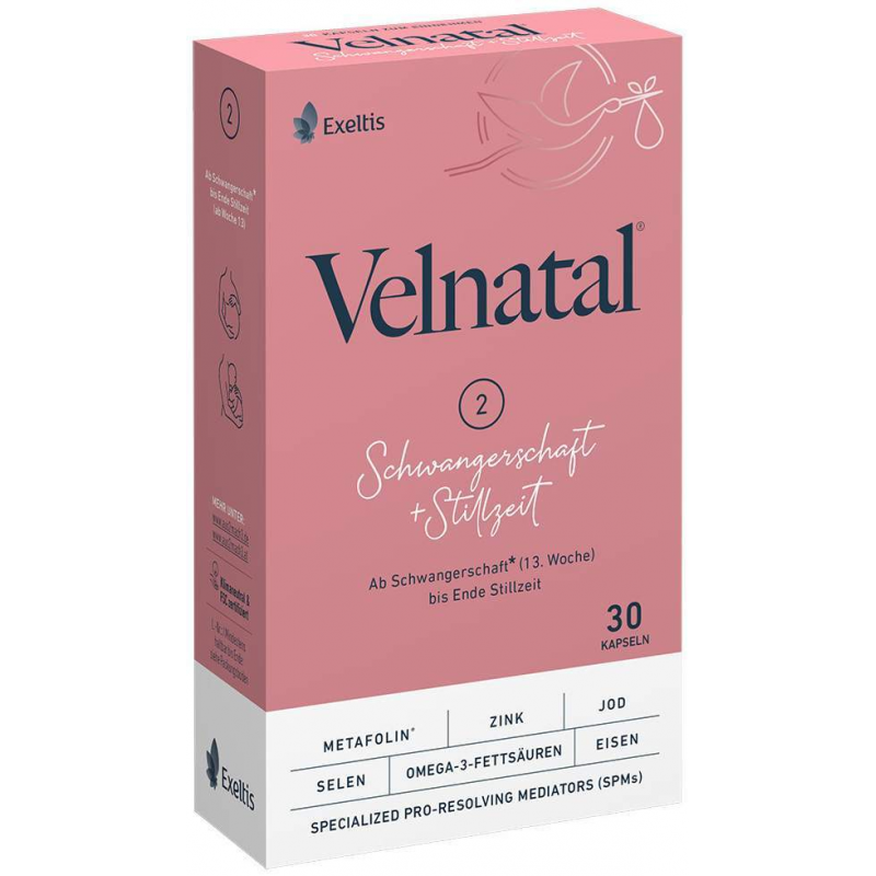 Velnatal Schwangerschaft + Stillzeit 30 Weichkapseln