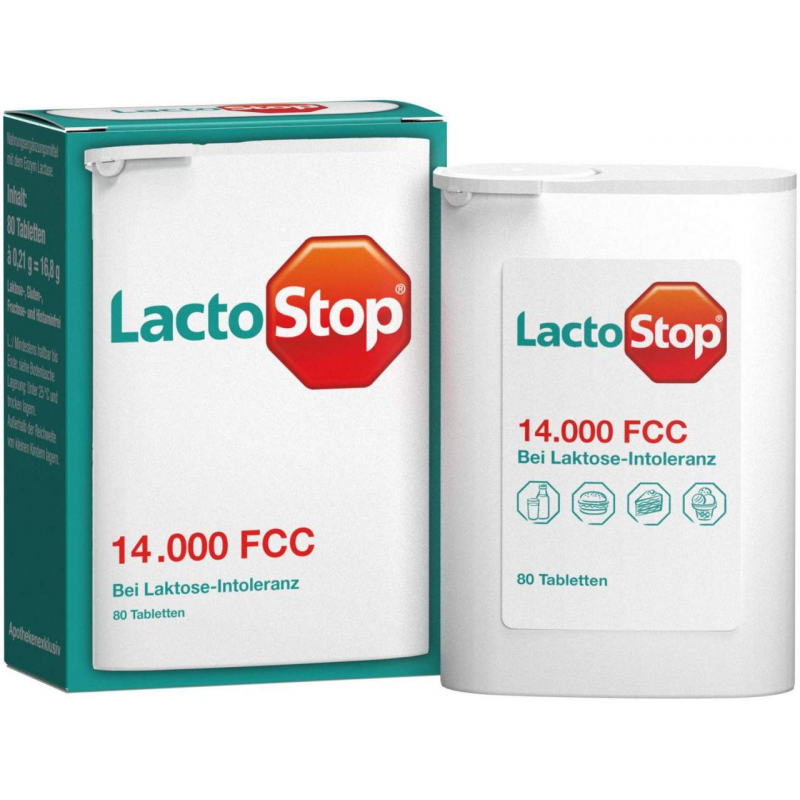 Lactostop 14.000 Fcc 80 Tabletten im Spender
