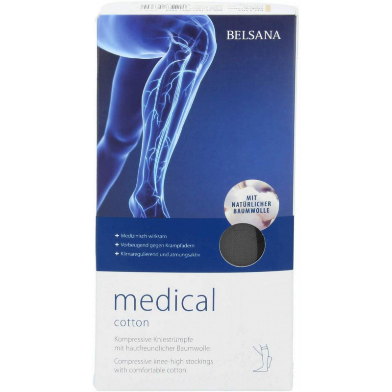 Belsana Med Cotton Ad Gr.M Gr.39-41 Anthrazit 2 St
