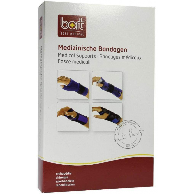 Bort Handgelenkstütze Mit Daumenaussparung Small Blau