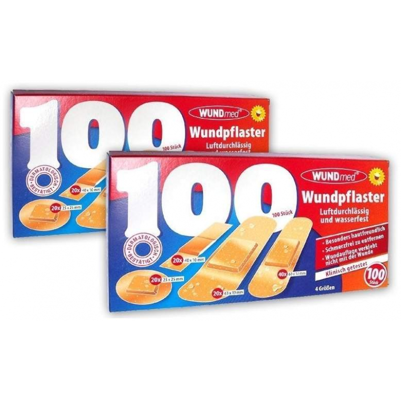 Wundpflaster 4 Größen, 2x100 Stück