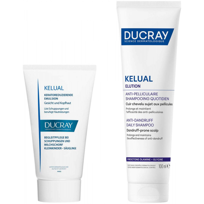 Ducray Kelual Emulsion 50 ml + gratis Ducray Elusion ausgl. Shampoo 100 ml