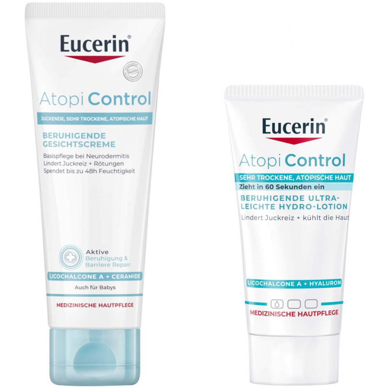 Eucerin AtopiControl Gesichtscreme 50 ml + gratis AtopiControl Hydro-Lotion 20 ml