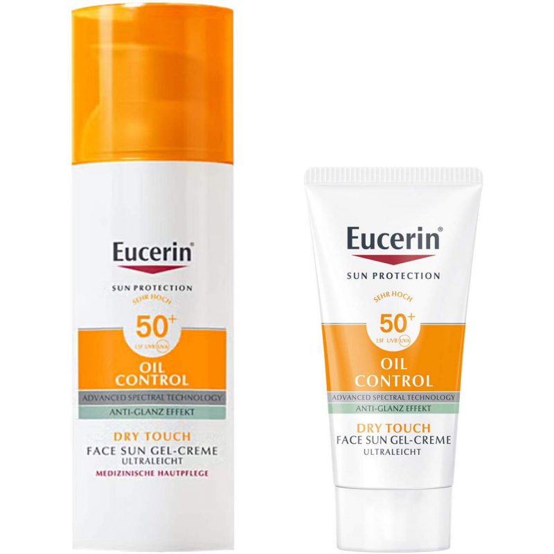 Eucerin Sun Oil Control Face Gel-Creme LSF 50+ 50 ml + gratis Sun Gel-Creme Oil Control 20 ml
