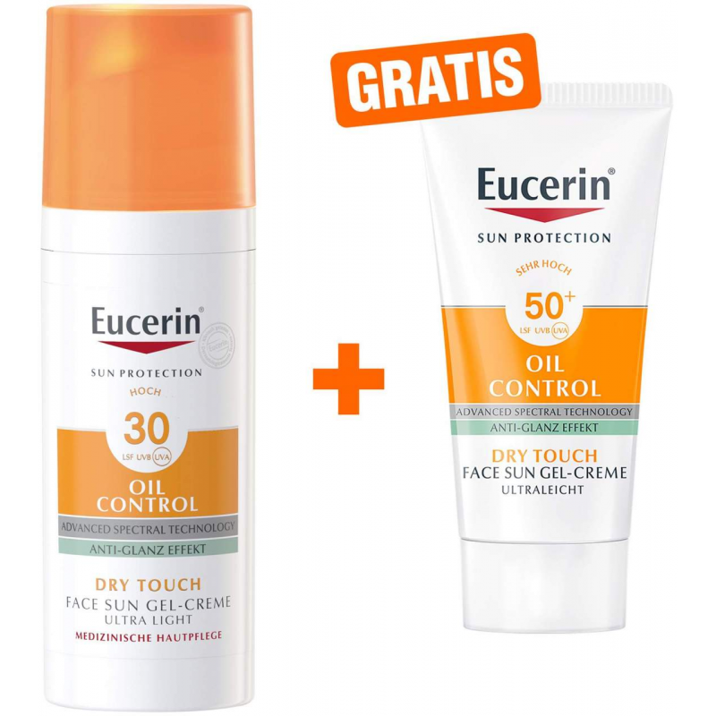 Eucerin Sun Oil Control Face Gel- Creme LSF 30 + gratis Sun Gel-Creme Oil Control 20 ml