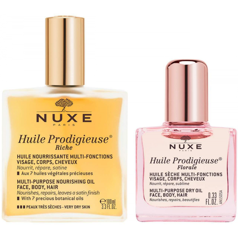 NUXE Huile Prodigieuse riche 100ml + gratis Huile Prodigieuse Florale 10 ml